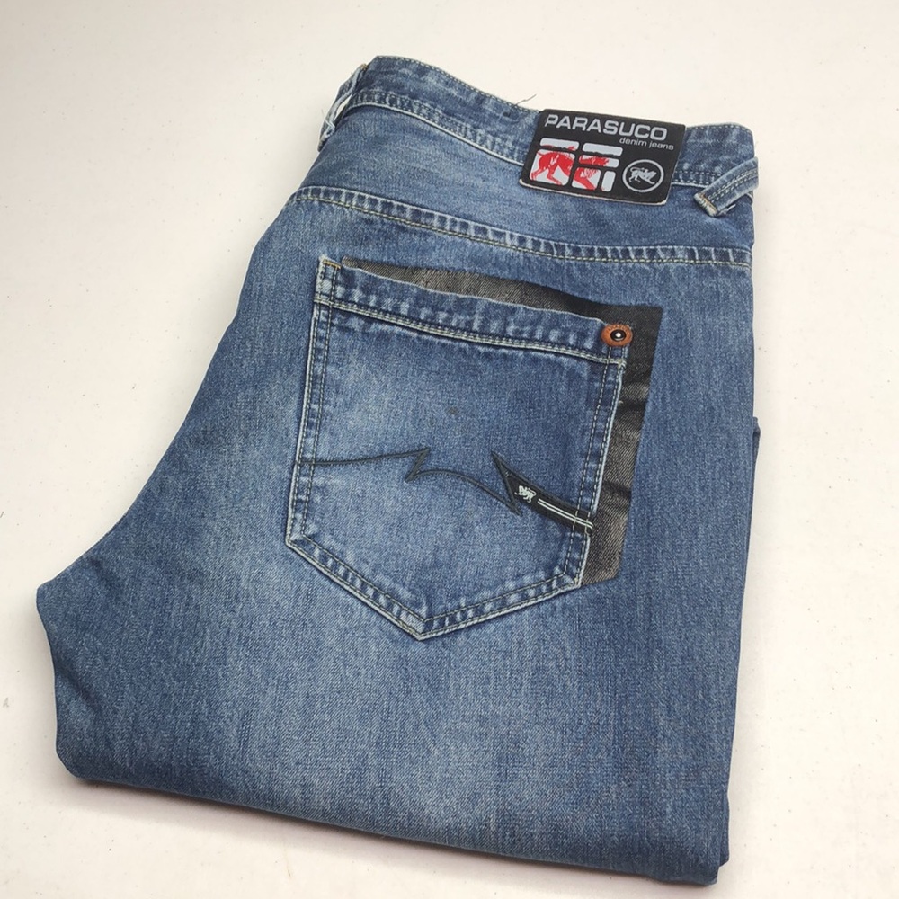 MENS PARASUCO SLIM STRAIGHT LEG JEANS 38x32 ⭐️